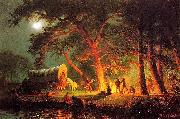 Albert Bierstadt Oregon Trail (Campfire) oil